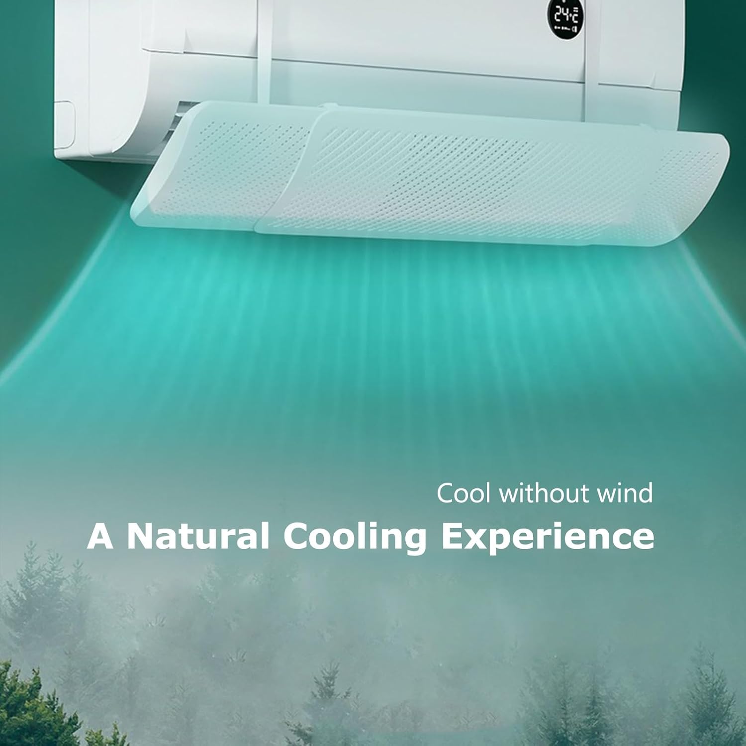 Air Conditioner Deflector,Prevents Direct Airflow,Adjustable Length,Easy to Install,Built-in Ventilation Holes,Reduce Condensation,Enhances Circulation(Small)