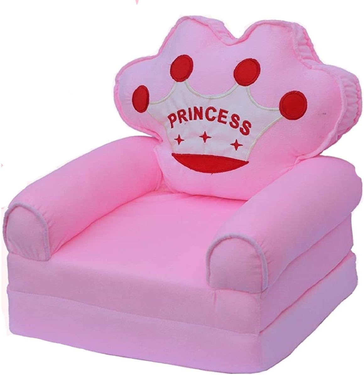 Kids Cotton Sofa Come Bed for 0-3 Years Princess (Pink) (PNP5709)