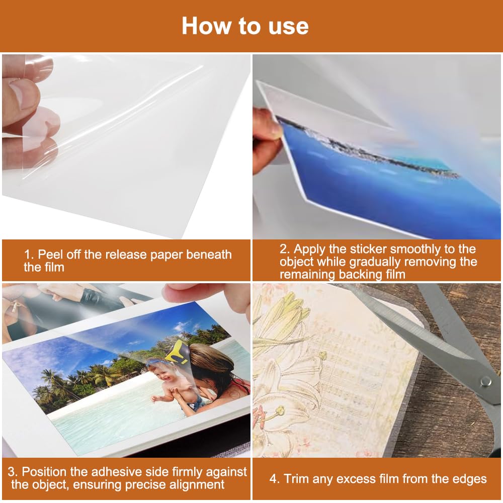 25 Piezas Laminadas en Frío,30 x 21,3 cm Laminadas Autosellantes,Fundas Plastificar A4 Láminas de Laminación,Plastificar A4 Autoadhesivas Resistentes,Fundas Plastificar para Fotografías,Documentos