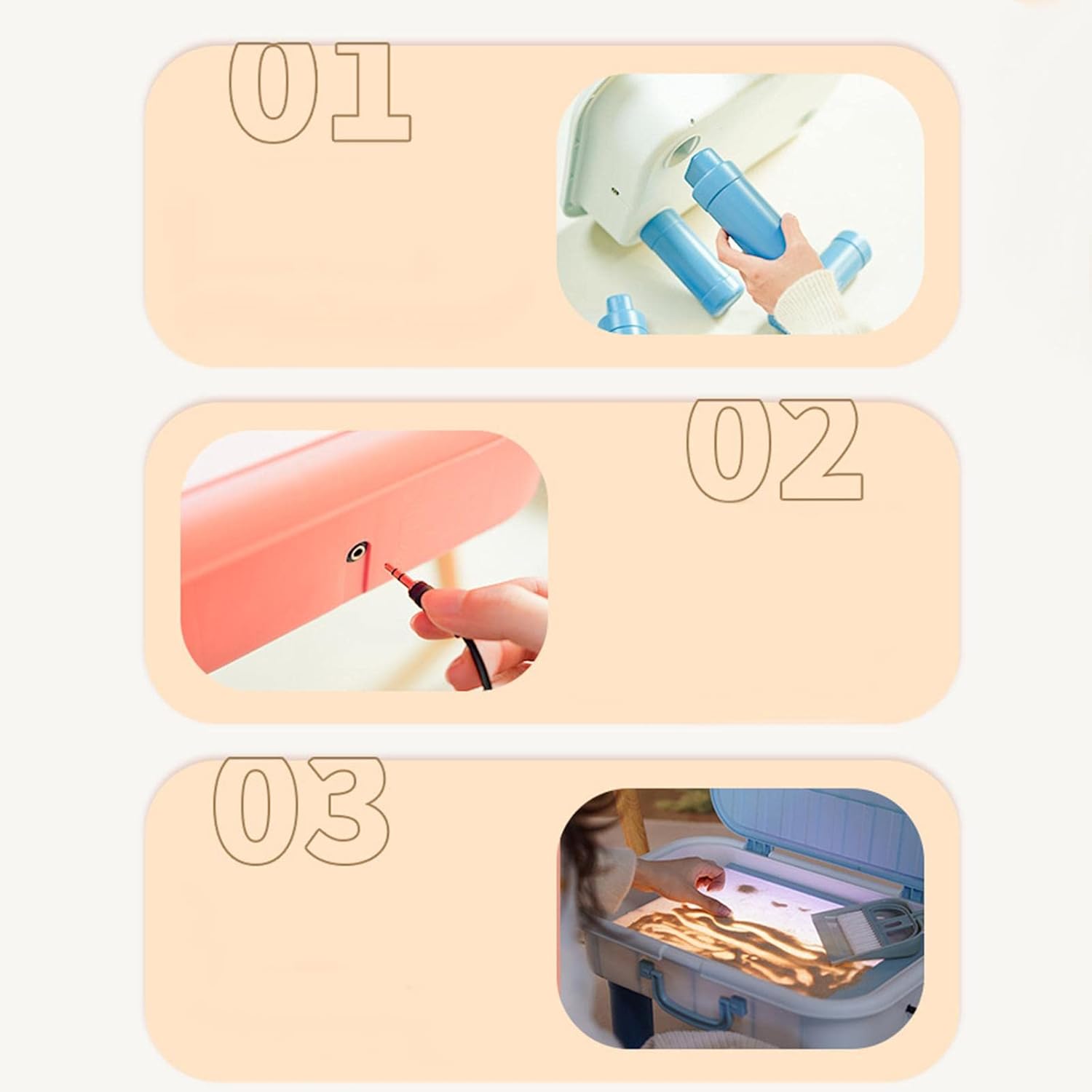 Sand Painting Light Box and Crafts for Preschool Kindergarten Beginner Pink BoxCrafts|Kids' Crafts|Drawing & Painting|Other Kids' Drawing & Painting