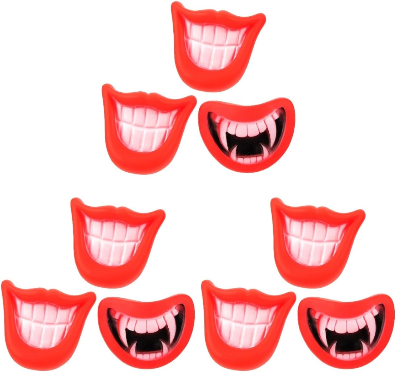 9 Pcs Toys Teeth Cleaning Dog Chews Cat Oral Cleaning Dog Pacifier Chew Toy Dog Playing Toy Dog Treat Toy Vampire Red Lip Tooth Vampire Dentures Puppy Pig Nose