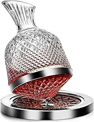 Decanter Decantador De Vinho De Vidro Giratório De Luxo 360 Nilosdecor