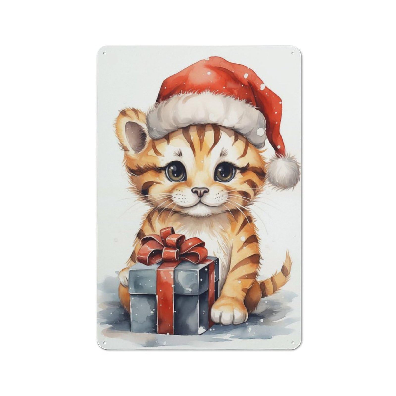 Junmoney Jolly Puppy Tiger For Living Room Or Hallway, Rustic Metal Sign 30X20cm, For Home Interiors, Feature Walls And Decorative Displays