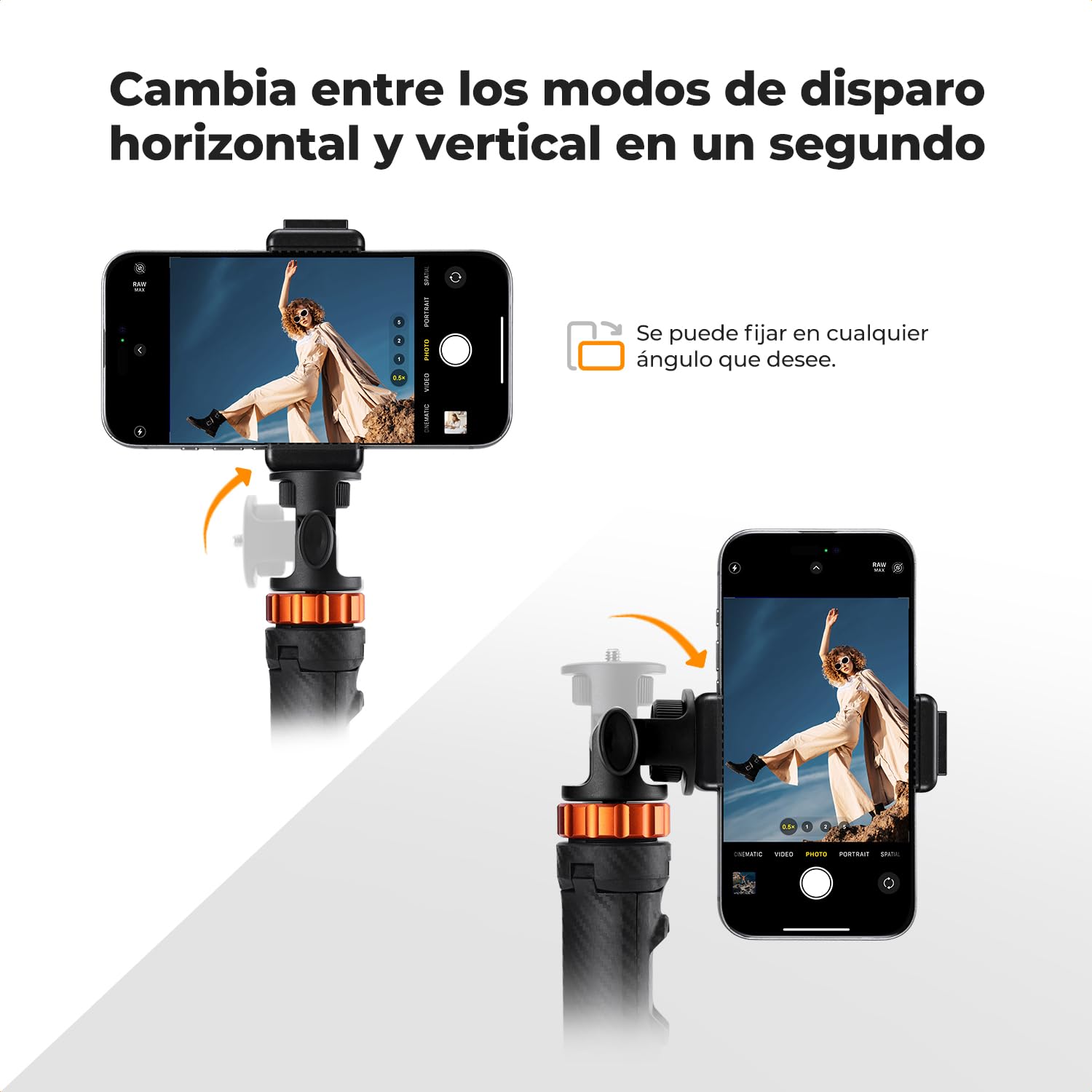 K&F CONCEPT MS24 Trípode Palo Selfie 175 cm Tripode iPhone con Conector de 1/4'' Palo Selfie GoPro, Mando a Distancia Bluetooth Compatible con iPhone/dji OSMO Action 5 Pro/Insta 360 X5/Pocket 4