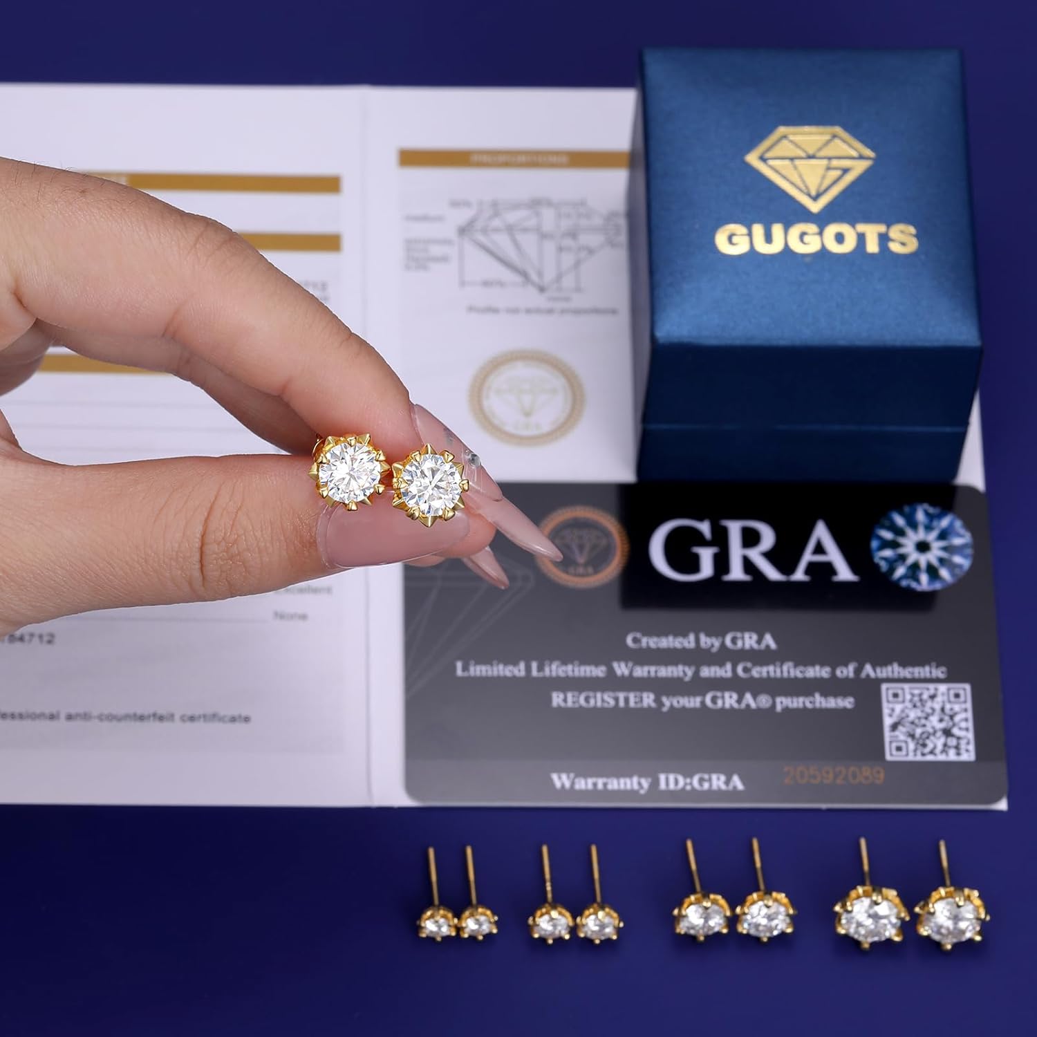 Moissanite Snowflake Stud Earrings Screw Back for Women 0.6-2.0ct 4-8mm 18K White/Gold Plated 925 Sterling Silver D Color VVS1 Clarity Moissanite Heart Earrings - Image 2