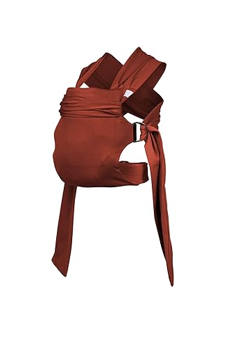 Miniatura 7 de Lalabu The Simple Wrap Baby Wraps Carrier - Elegante portabebés para recién nacidos y niños pequeños de 13 a 28 libras. Probado en seguridad, fácil