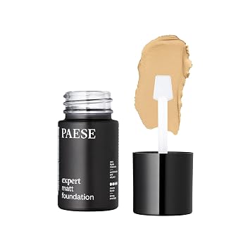 Paese Expert Matt Foundation with 24H Long Wear Effect, Vitamin E, Hyaluronic Acid - Warm Light Beige 500W