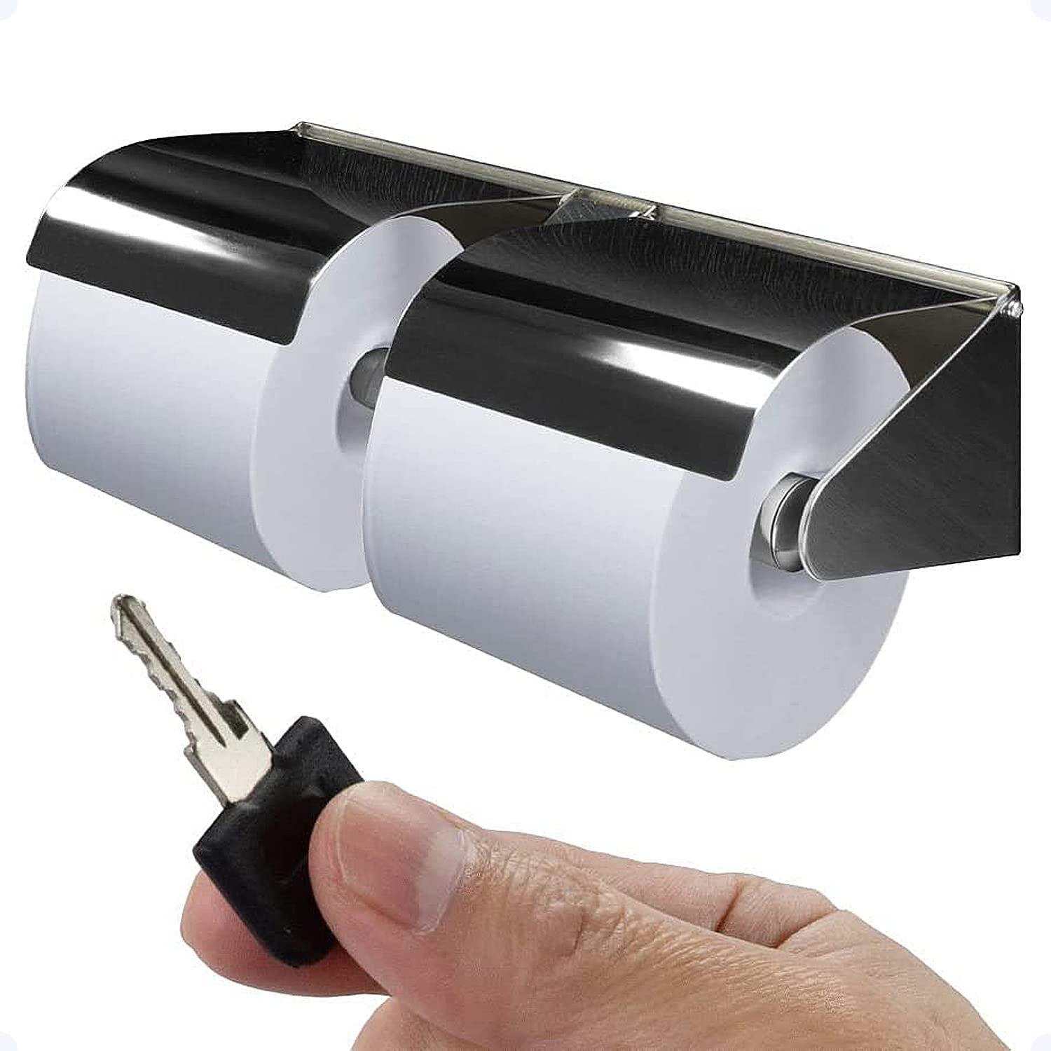 Amazon.co.jp: eモンズ 鍵付き トイレットペーパーホルダー 【 ロック