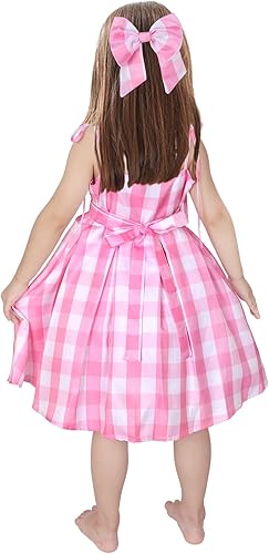 Miniatura 7 de Vestido de disfraz rosa para niñas, vestidos de cosplay de películas calientes, trajes para niños, disfraz de fiesta de Halloween