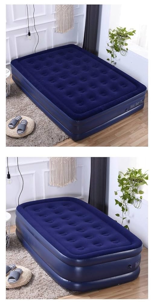 エアーベッド 子供マット シングル マットレス キャンプ 防災 来客 車中泊　青 Amazon.co.jp: エアーベッド ツインコンフォート シングル