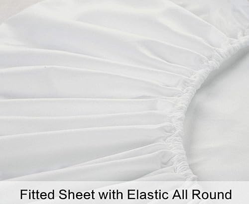 Miniatura 4 de Tula Linen Juego de sábanas de calidad de hotel de lujo de 4 piezas (1 sábana bajera + 1 sábana encimera + 2 fundas de almohada), tamaño Queen para