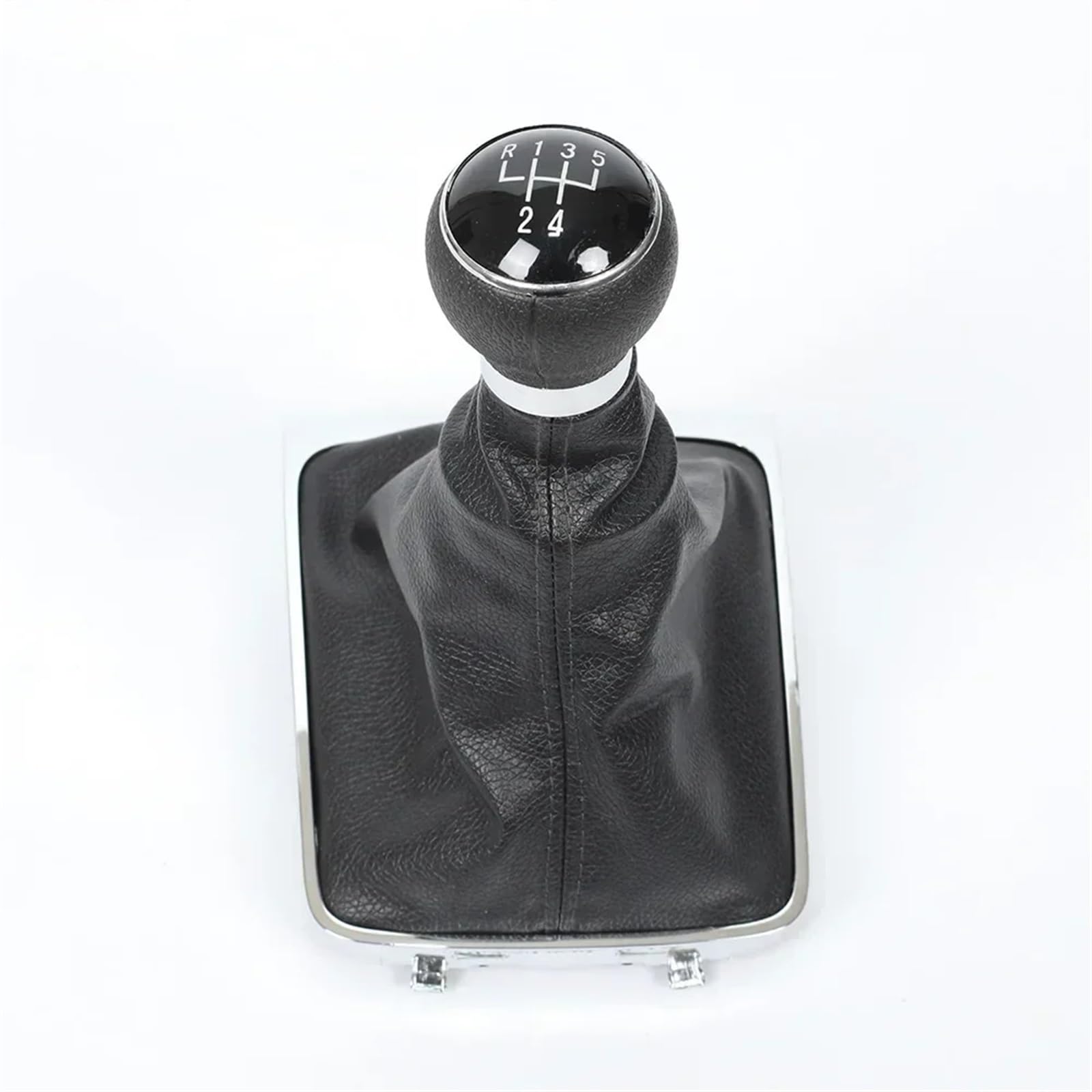 Tkxvcejv 5 Speed Car Gear Shift Stick Knob For Vw For Passat B6 2005-2012 Manual Chome Gear Shift Knob Lever Stick Shifter Gaiter Boot Cover 5/6 Speed(5 Speed)