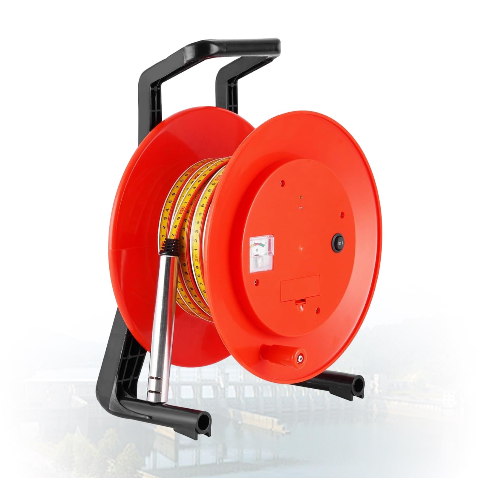 YNIYUJKL Borehole Water Depth Meter With Stainless Probe, Steel Tape, Audible Buzzer Indicator For Well Groundwater Level Inspection Up To 300M,20m
