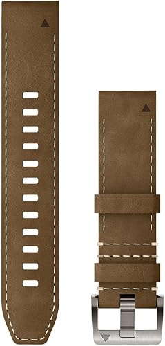 Garmin Marq Gen2 QuickFit 22 Hybrid Leather Strap, 22 mm Width, Tundra/Black