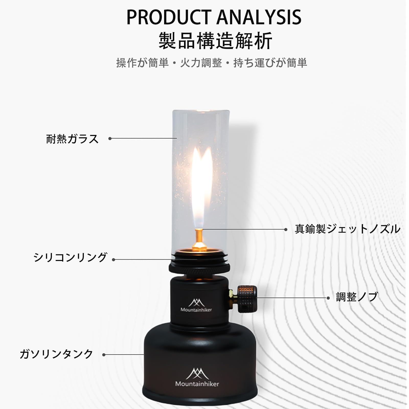 Amazon.co.jp: Mountainhiker キャンドルランタン ガスランタン