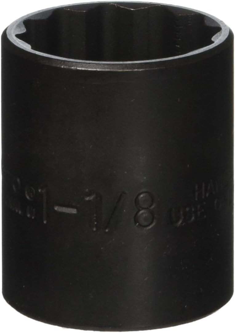 Stanley Proto J5436B 1/2インチドライブブラック酸化物ソケット、1-1/8インチ、12ポイント