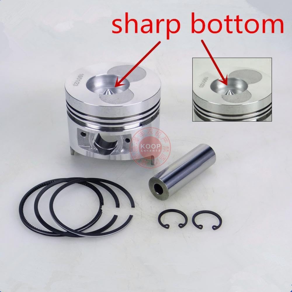 178F Piston Kit 78mm Compatible Replacement Compatible with 178F Diesel Engine Including Piston Ring Pin and Clip