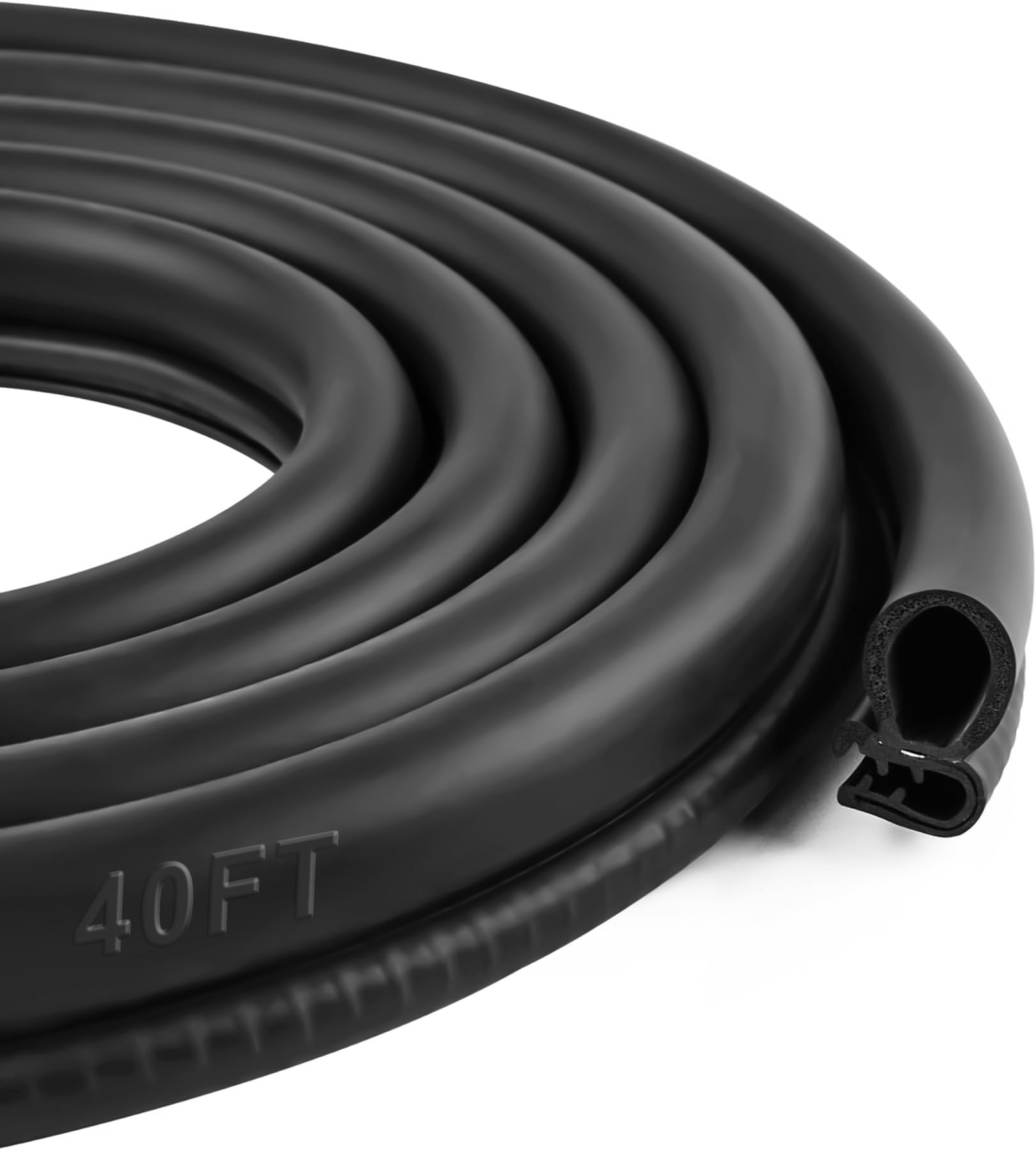 Car Door Rubber Seal Strip Trim with EPDM Three Side Bulbs, Large Bulb Heavy Duty