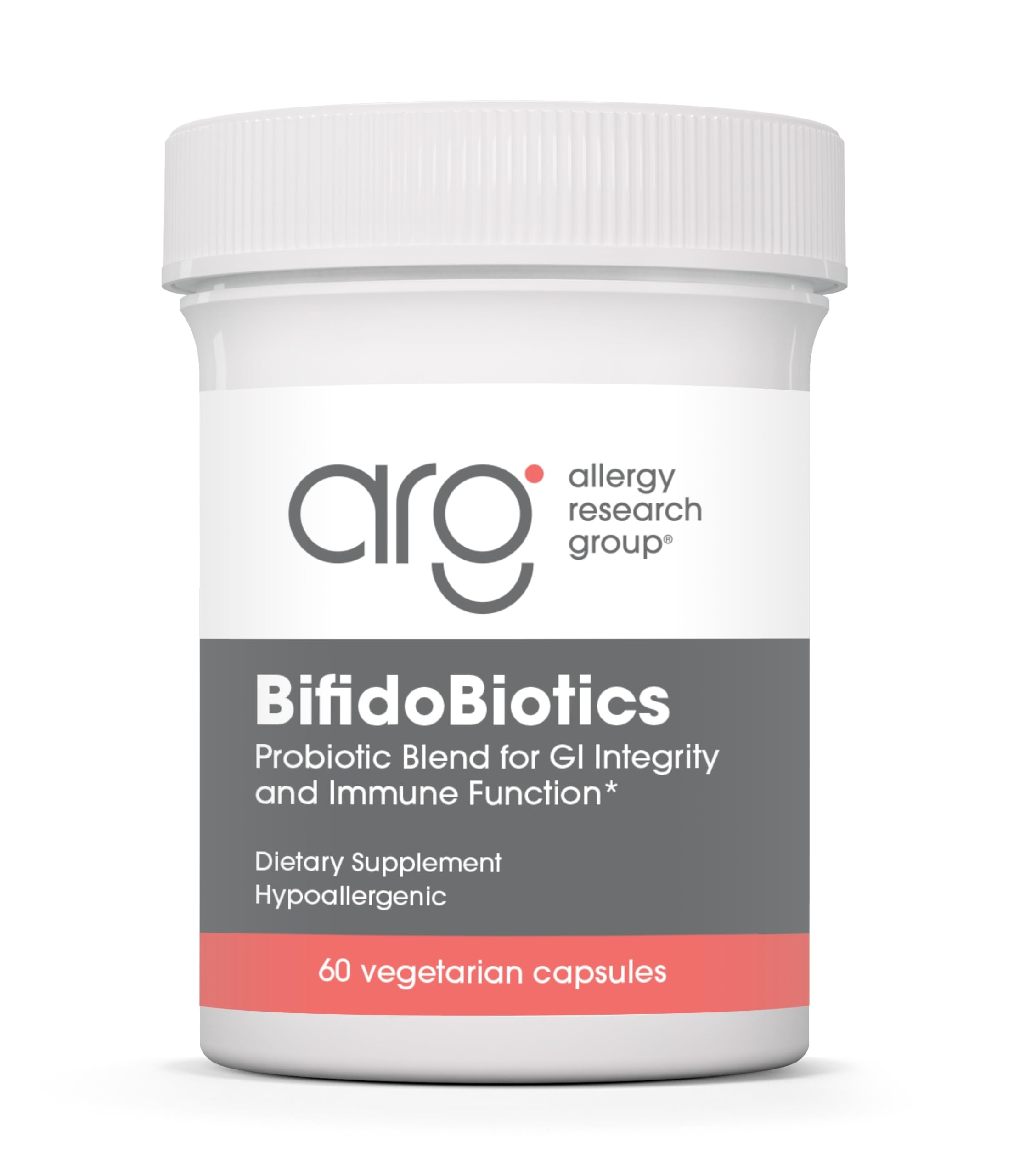 Allergy Research Group BifidoBiotics - Probiotics for Men & Women, for Digestive Health, Bifidobacterium, Lactobif, Vegetarian Capsules - 60 Count