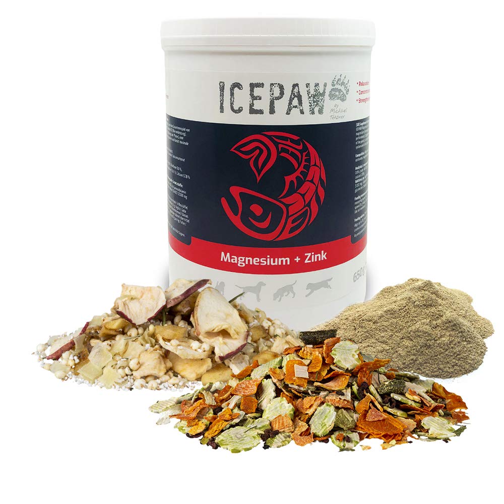 ICEPAW I Kombipaket I Magnesium + Zink 650 g I Gemüsemix 1 kg I Amaranth Risotto 500 g I Nahrungsergänzung
