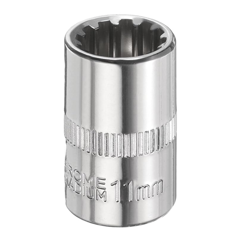 Soquete de impacto raso HARFINGTON 12 pontos, 11 mm, encaixe quadrado de 9,5 mm (3/8 pol.), aço cromo-vanádio, 1 peça