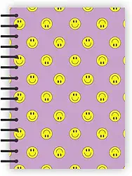 Caderneta A6 flexível Smile Lilás com 80 folhas pautadas cod. 0348 - abyaragraf