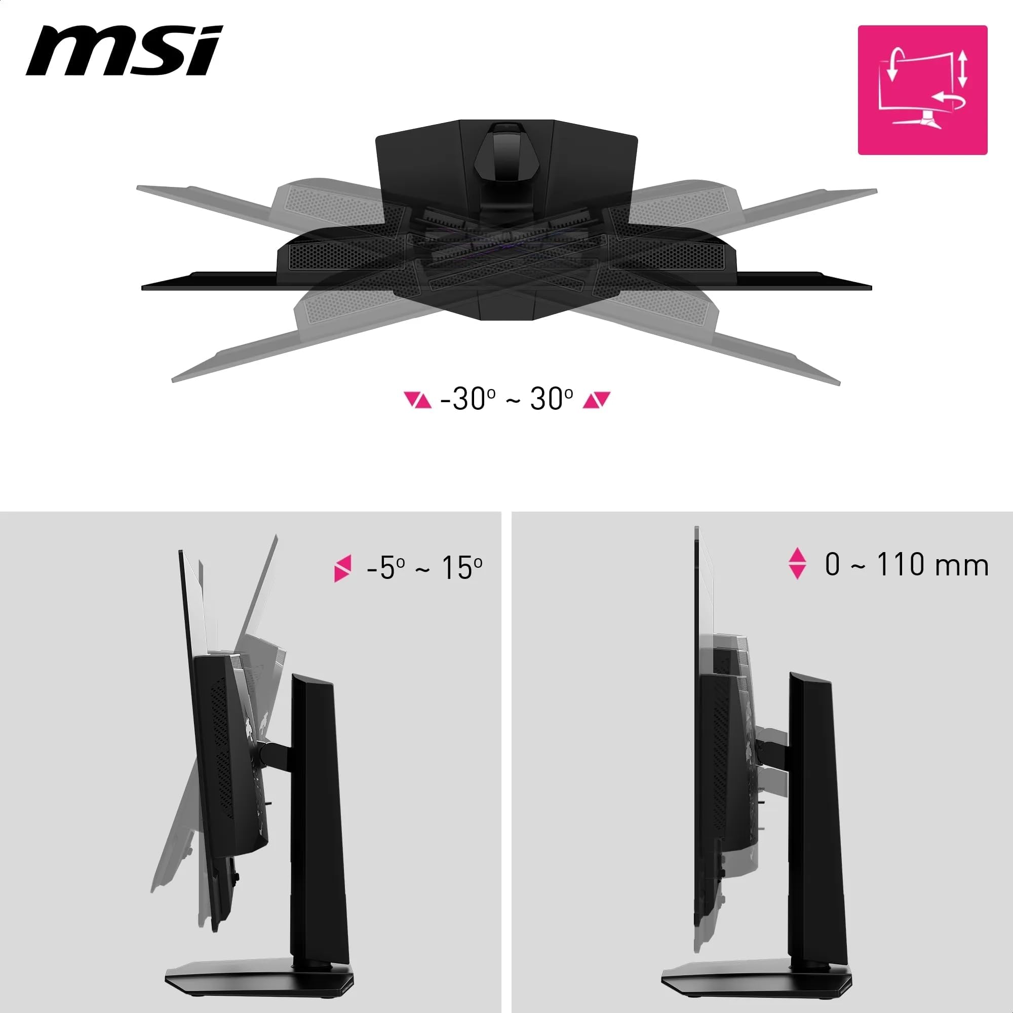 MSI MPG 322URX QD-OLED Écran Gaming 31.5" UHD | Dalle QD-OLED 3840x2160, 240 Hz, 0,03ms, compatible VESA, HDMI, DisplayPort, USB-C, compatible G-SYNC et FreeSync