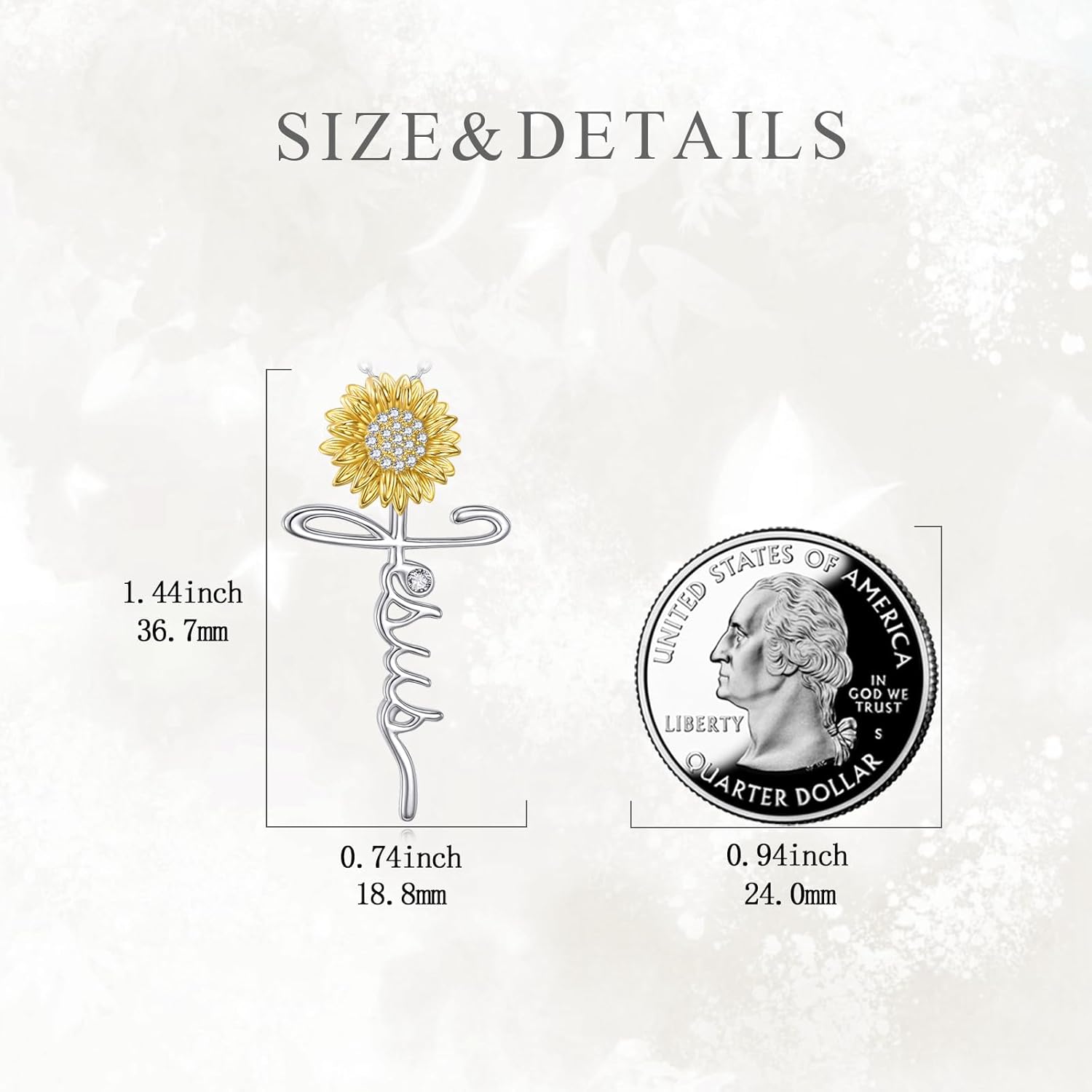 POPLYKE Cross Necklace for Women 925 Sterling Silver Faith Hope Jesus Necklace Religious Jewelry Christian Gifts for Women - Image 6