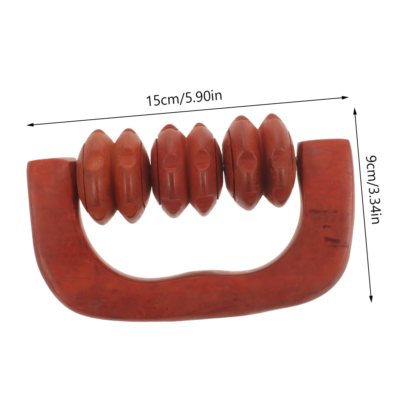 Didiseaon 4 Piezas Masajeador de rodillos de madera. masajeador de mano rodillo de masaje masajeador de rodillos para el cuello rodillo muscular manual rueda de desplazamiento engranaje