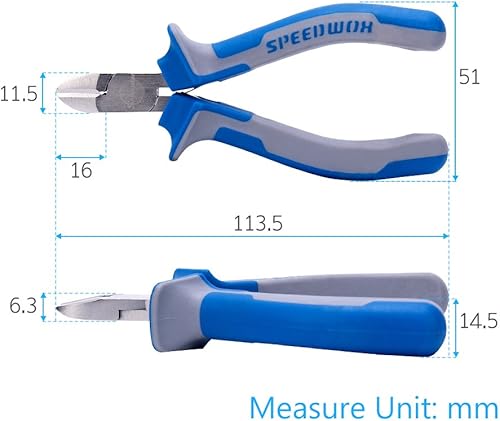 Miniatura 75 de SPEEDWOX Alicates de punta de aguja de 6 pulgadas, mini alicates de precisión de nariz extra larga, mandíbulas planas delgadas y microfuncionales