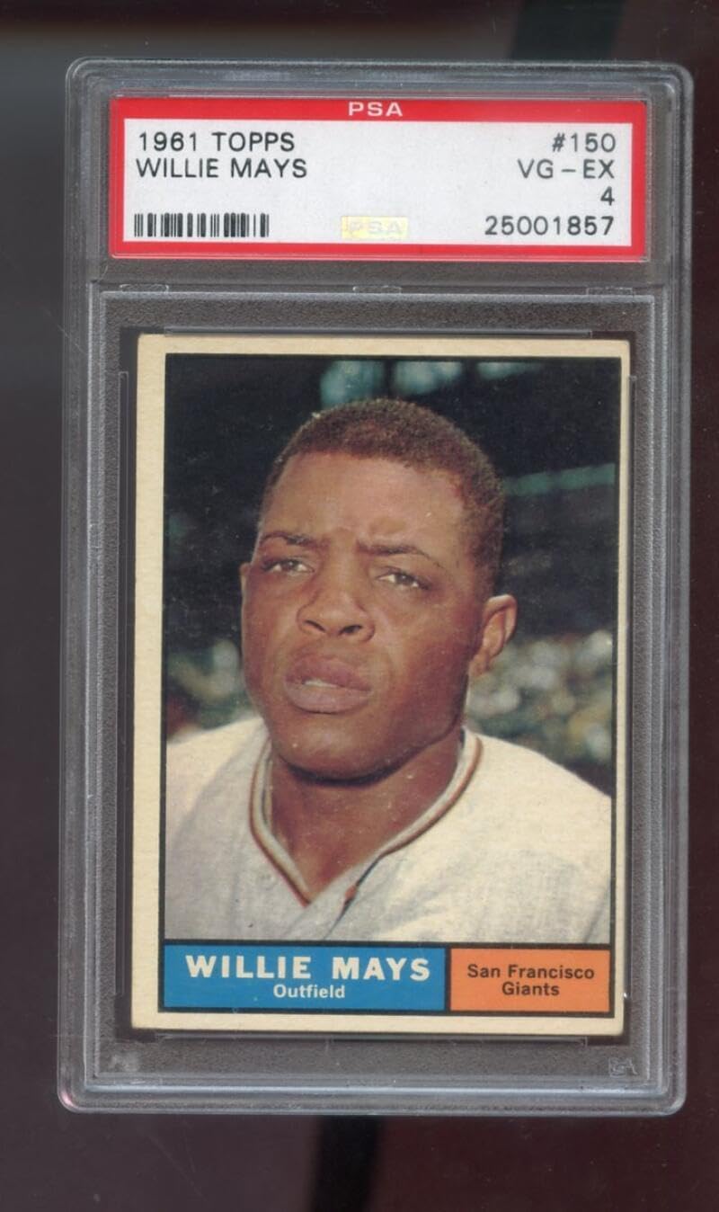 1961 Topps #150 Willie Mays San Francisco Giants MLB PSA 4 Graded Baseball Card