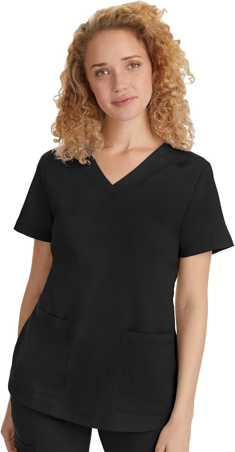 Healing Hands Scrubs for Women Jill Scrub Top V-Neck Modern Fit with 2 Patch Pockets and 2-Way Stretch Fabric 2320