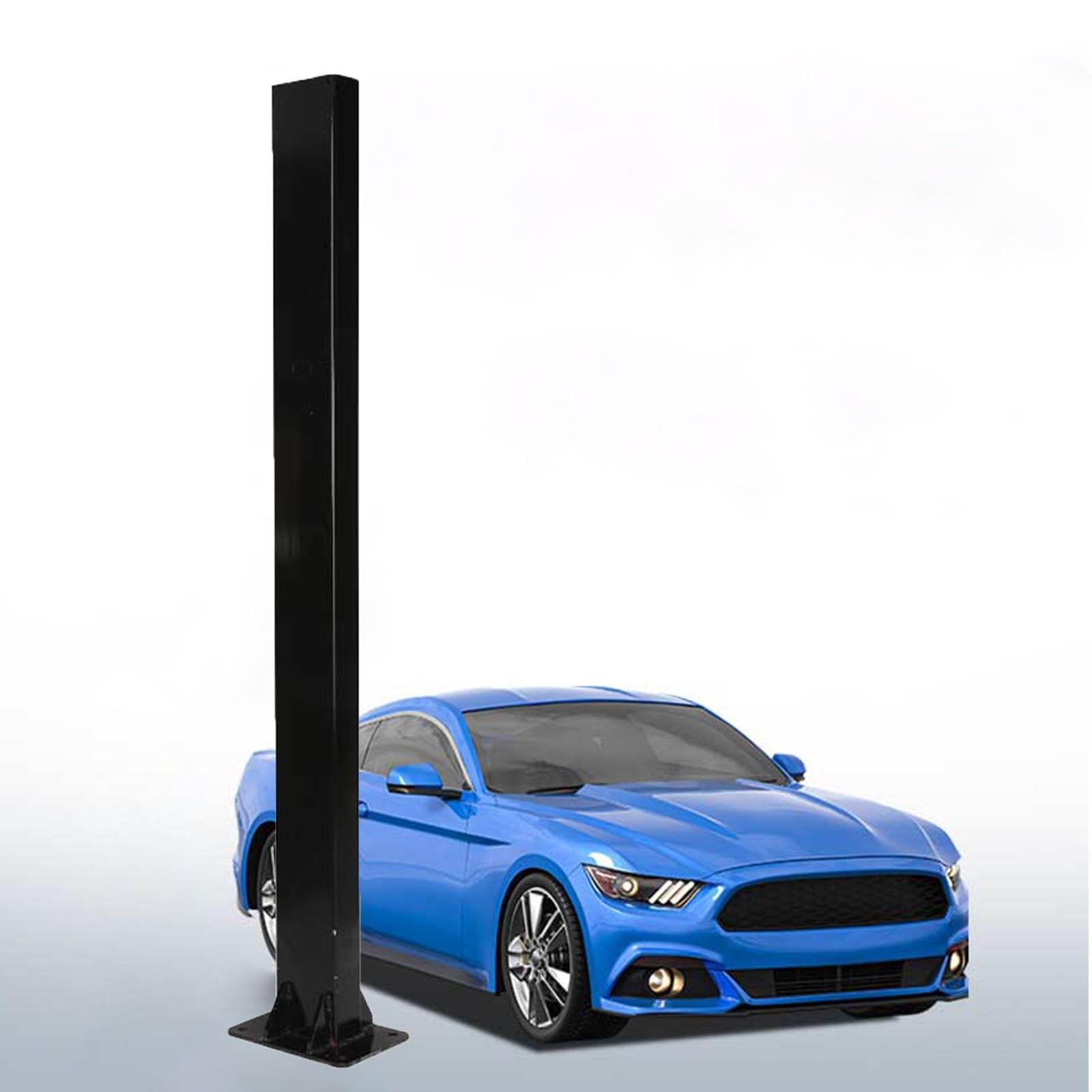 Borne de recharge extérieure : support robuste et poteau de fixation pour chargeur de véhicule électrique