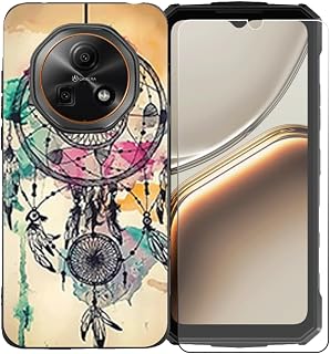 Case for Doogee Fire 5 (6.6") with Tempered Glass Screen Protector, Soft Silicone Shell Bumper Shockproof TPU Protective Cover,LLM10