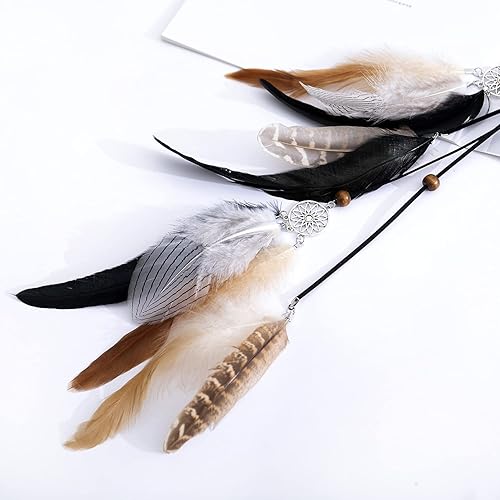 Miniatura 3 de lureme Diadema de plumas indias accesorios-hecho a mano plumas lazos para el pelo vestido de cabeza vestido tribal pluma tocado (hb000012-13)