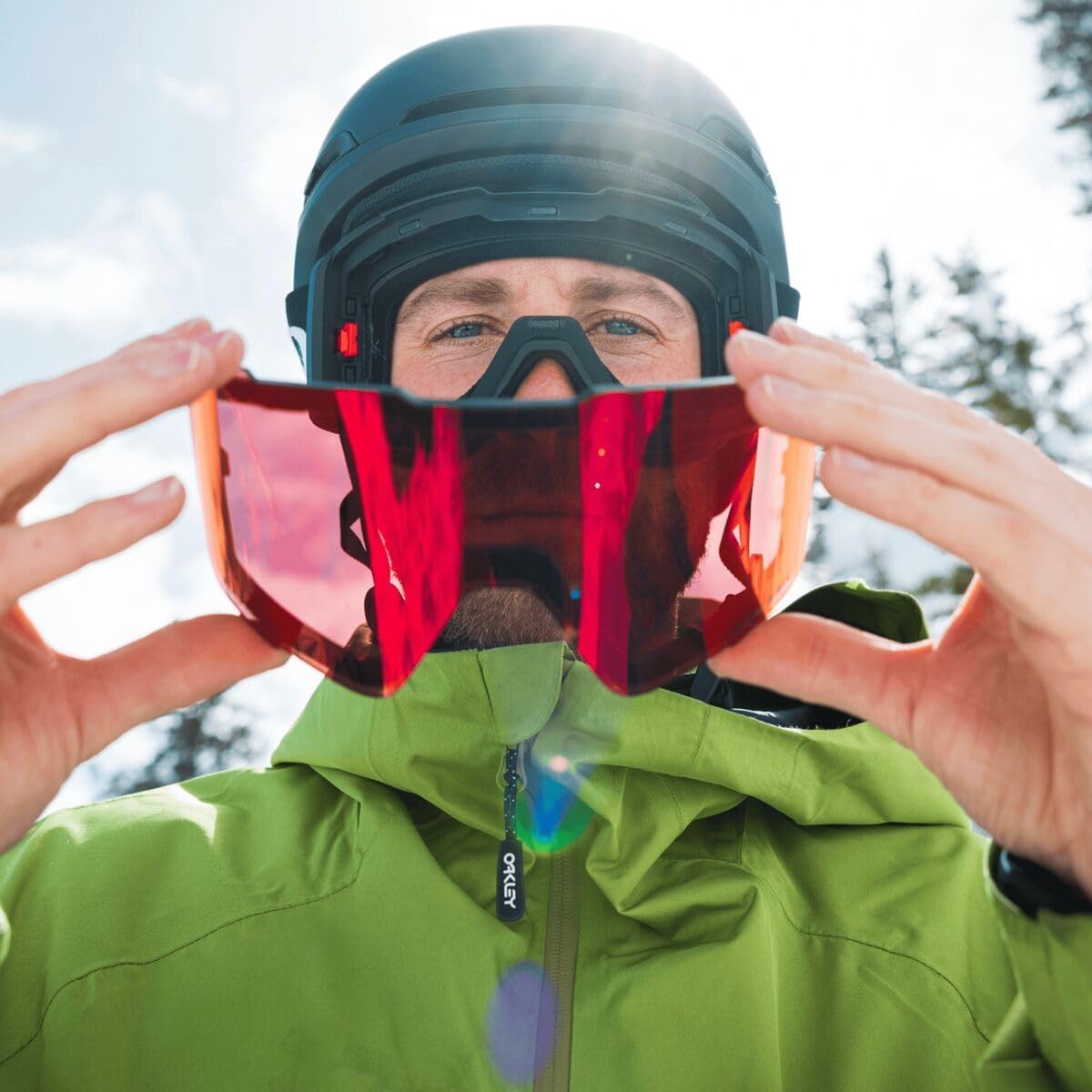 Oakley Line Miner Pro Snow Goggle, Matte Black Strap w/Prizm Snow Torch Iridium Lens, Large