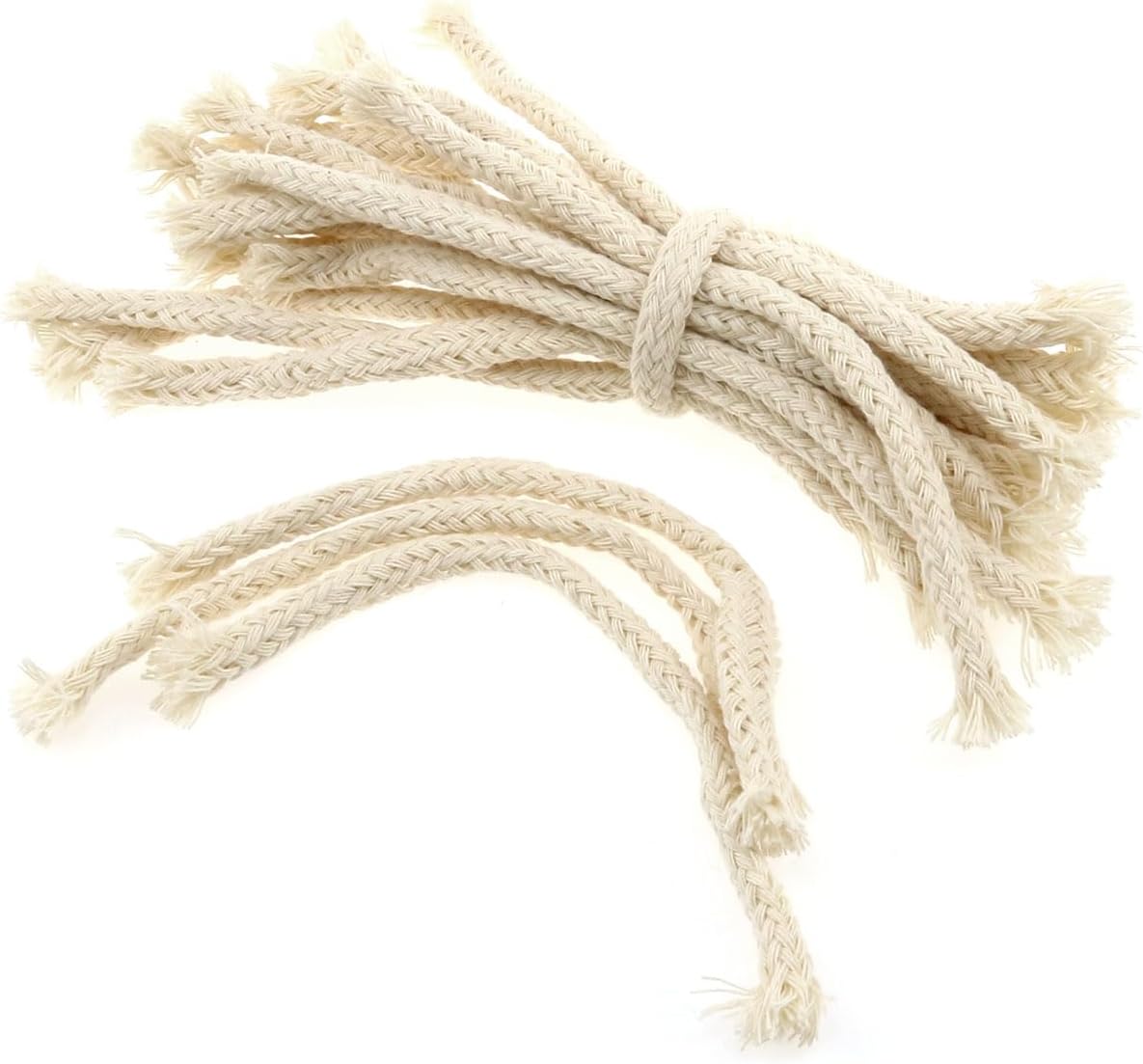 AYLIFU 20 Pack Cotton Oil Lamp Wicks 1/4 Inch x 15cm for Candle Burners | Pure Cotton,Round Candle Wick,Slow Burn,Clean Flame, Oil Lamp and Candle Use;DIY Physical Teaching Material
