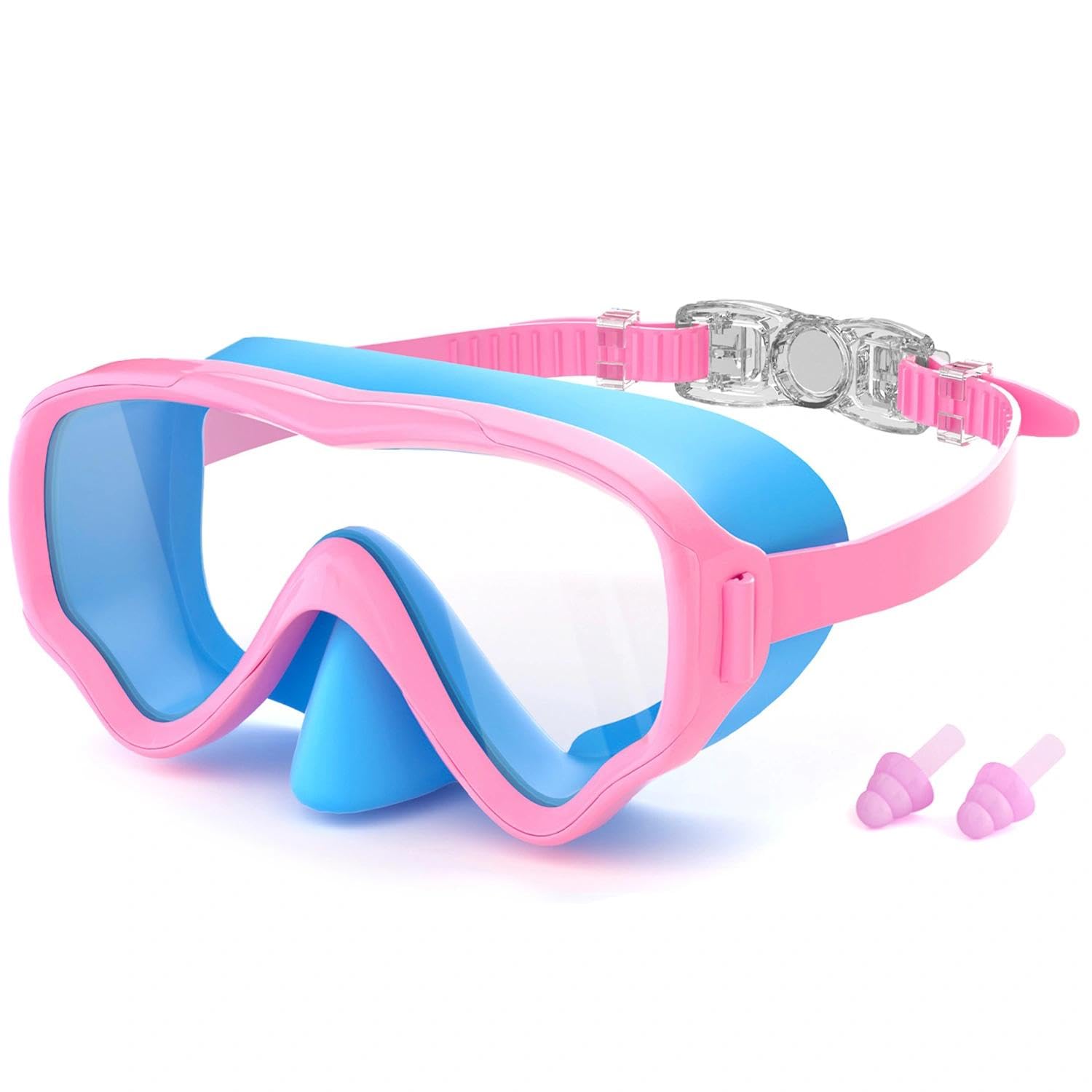 COOLOO Taucherbrille Kinder für 4-16 Jahre，180°Panorama HD Anti Nebel Anti-Leck Schnorchelmaske Kinder, Schwimmbrille mit Nasenabdeckung für Jungen Mädchen Jugendliche