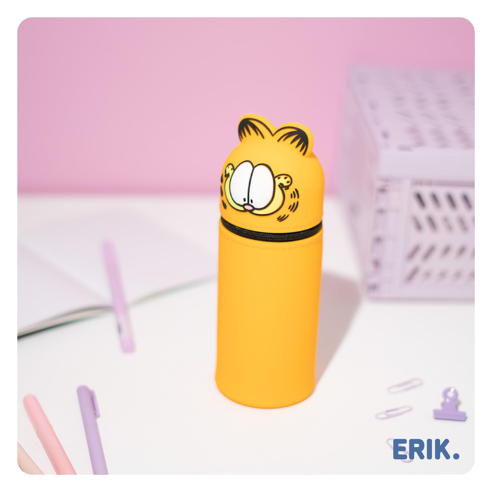 Garfield Federmäppchen 1 Fach - Stift-Etui Aus Silikon, 16x7,5 Cm, Für Schule & Büro
