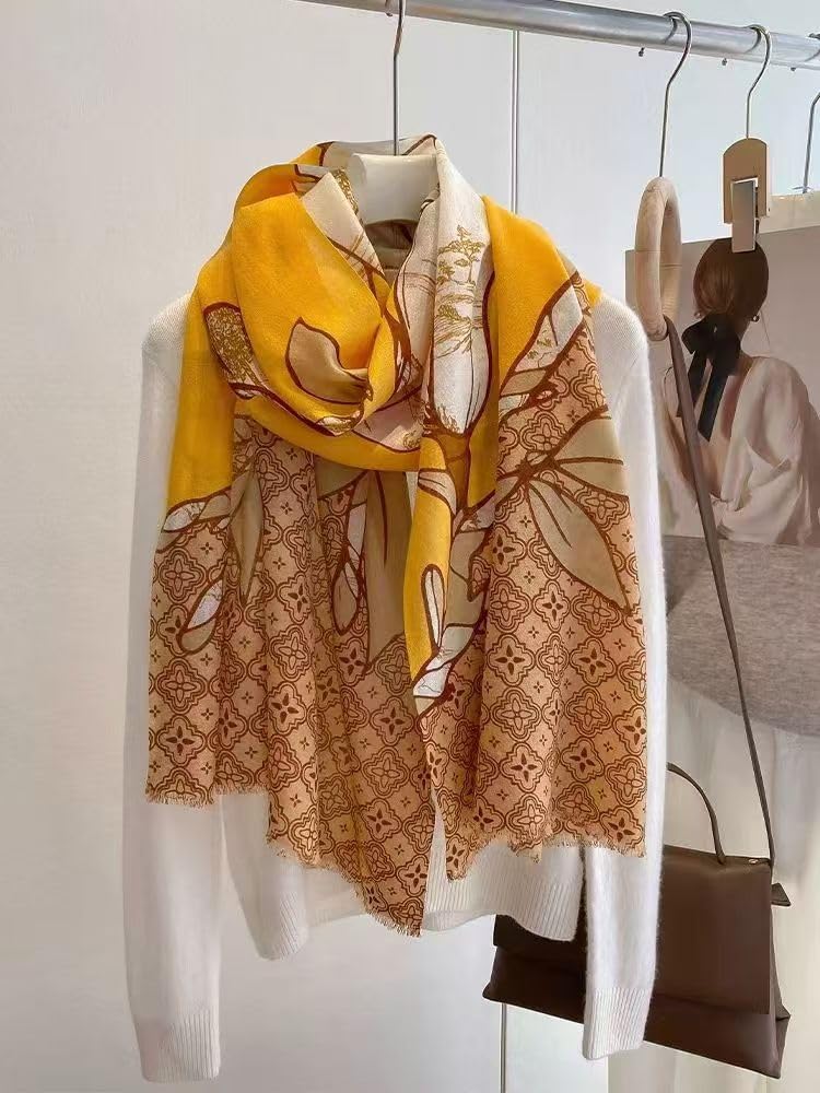 Cashmere-soft Mercerized wool Shawl Pashmina Lightweight Travel Wrap & Evening Scarf |Office |Wedding - Image 5