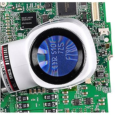 ENGINEER SL-71 LED Flashlight Loupe. Made in Japan. High-Powered Magnifying Tool with 10x Magnification, Scratch-Resistant 30mm Twin Lens Construction and Integrated Square Scale