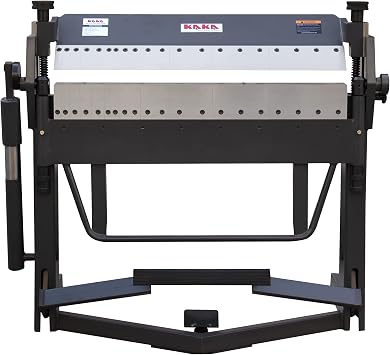 KAKA INDUSTRIAL 40-Inch Box and Pan Brake, 14-Gauge 0.075" Mild Steel Capacity, Minimum Reverse Bend 0.63"16mm, Max Box Bending Depth 1.97"50mm, Foot Clamp, 0-135 Folding Angle PBB-4014A