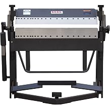 KAKA INDUSTRIAL 40-Inch Box and Pan Brake, 14-Gauge 0.075" Mild Steel Capacity, Minimum Reverse Bend 0.63"16mm, Max Box Bending Depth 1.97"50mm, Foot Clamp, 0-135 Folding Angle PBB-4014A