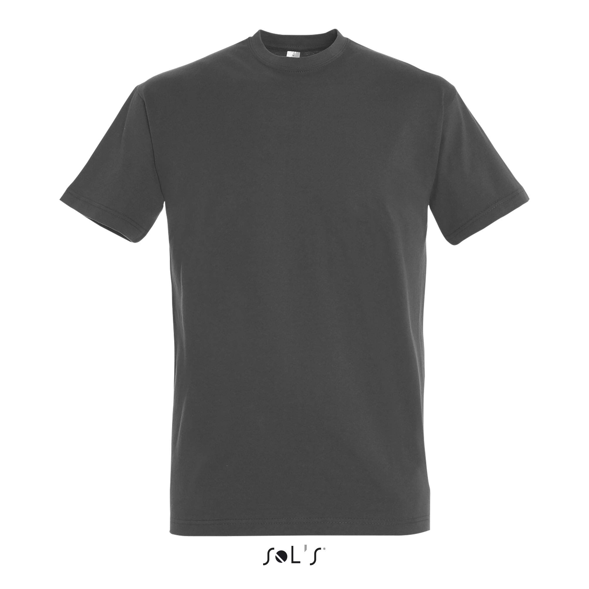 Sol's Dark Grey Sol’s Imperial T-Shirt - Grey - X-Large