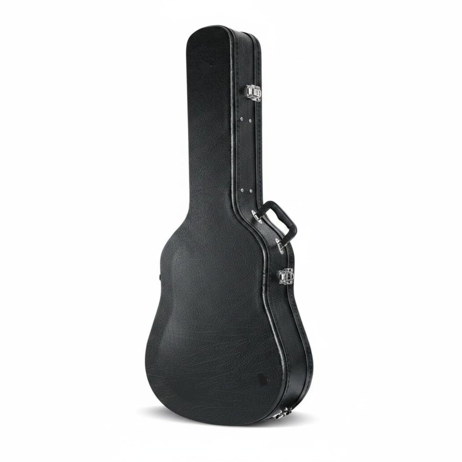 Qianly Attrezzatura Musicale Imbottitura 20 Mm, Custodia Rigida Per Chitarra 40/41 Pollici, PU, Esterno Nero, Interno Rosso, Con Maniglia