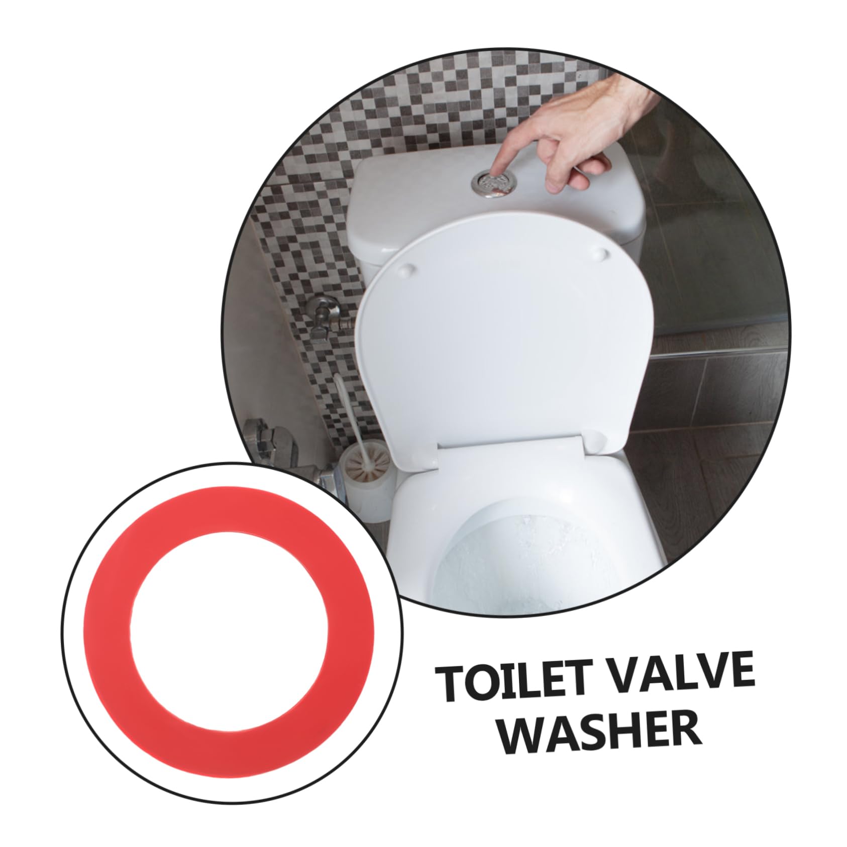 UKCOCO 4 Sätze Gummidichtung Spülventildichtung Schüssel Installation Dichtungen Für Toilettenwassertanks Nachfüllungen Toilettenspültaste Spüler Handhaben Deckel Sitz Bad Rot 3 Stück * 4