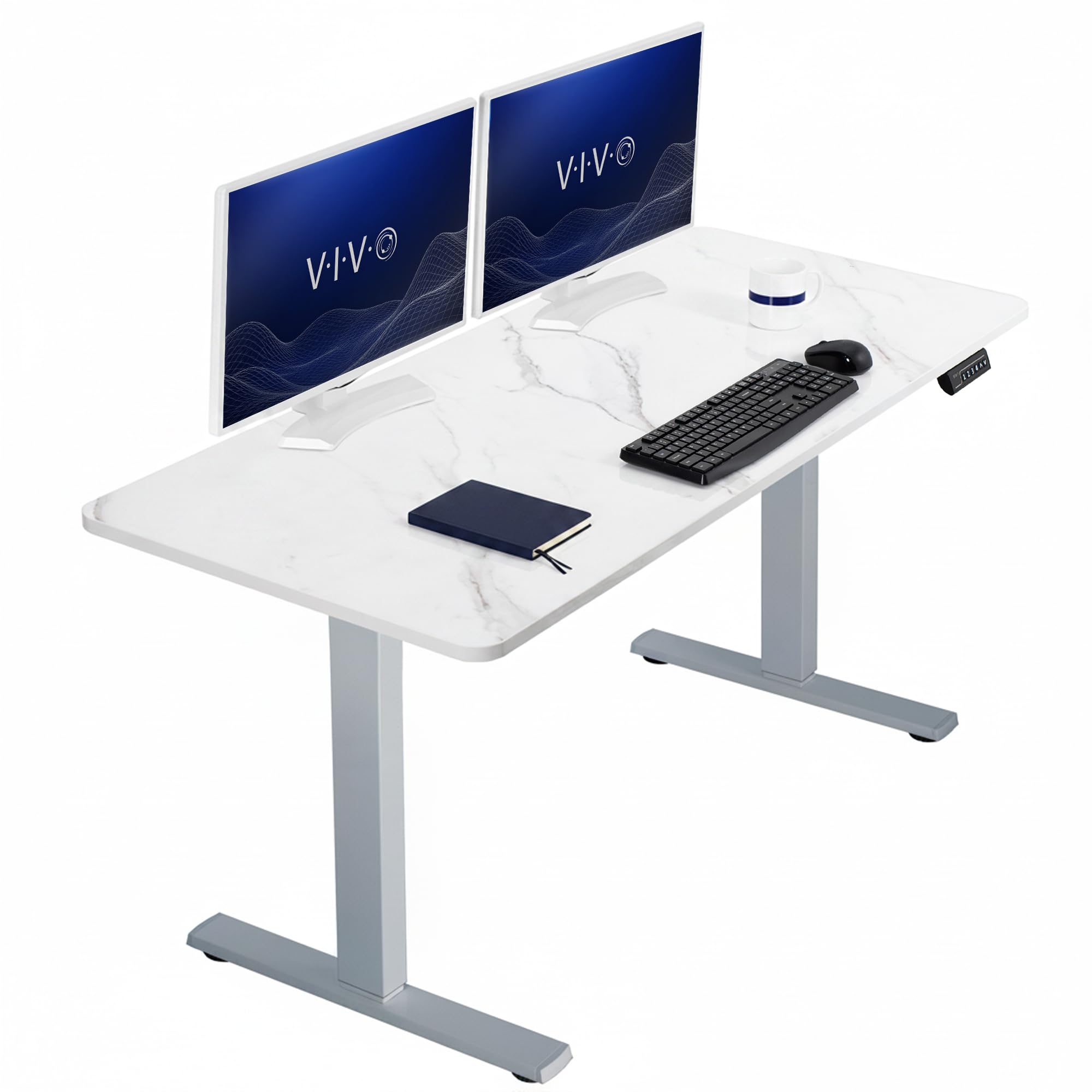 VIVO Marble Dry Erase 60 x 24 in Standing Desk, DESK-KIT-1G6WM