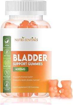 Bladder Gummies - 4000mg Pumpkin Seed Oil Extract for Wellness & Vitality Support Natural Orange Flavour, Vegan, Non-GMO Daily Health Supplement