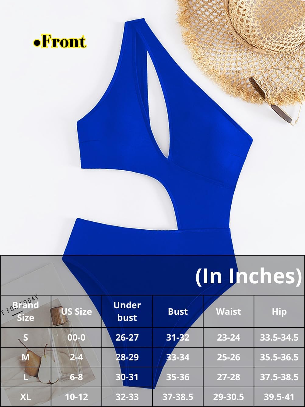 Sexy Womens One Piece Swimsuit, Cut Out One Shoulder Tummy Control Bathing Suit, Cheeky Monokini Vacation Pool Party - Image 6