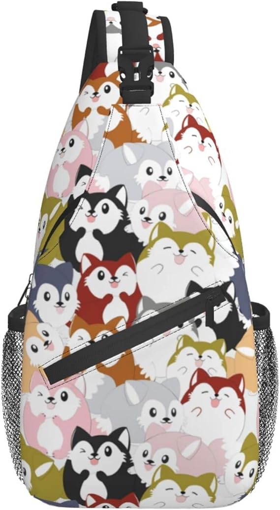Amazon ボディーバッグ かわいい 動物柄 ショルダーバッグ 斜めがけ 大容量 ボディバッグ メンズ クロスボディバッグ ワンショルダーバッグ チェストバッグ 軽量 左右肩掛け可能 スポーツバッグ 通学 多機能 アウトドア 自転車 スポーツ 男女兼用 ボディバッグ ワン